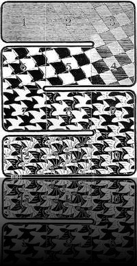 Division régulière du plan I (xylogravure - 240x180 - 1957)