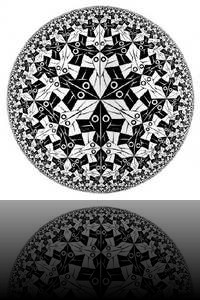 Limite circulaire I (xylogravure - diam 418 - 1958)