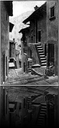 Rue à Scanno (Abruzzes) (lithographie  - 627x431 - 1930)