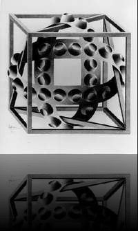Cube aux rubans (lithographie - 310x305 - 1957)