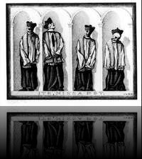Momies dans une église d´Italie du sud (lithographie - 204x273 - 1932)